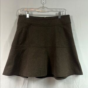 Prana Brown Skater Mini Skirt for Work
